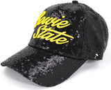 Big Boy Bowie State Bulldogs S141 Ladies Sequins Cap [Black]