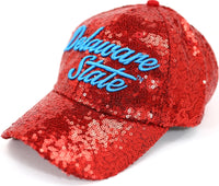 Big Boy Delaware State Hornets S141 Ladies Sequins Cap [Red]