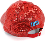 Big Boy Delaware State Hornets S141 Ladies Sequins Cap [Red]