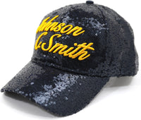 Big Boy Johnson C. Smith Golden Bulls S141 Ladies Sequins Cap [Navy Blue]