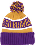 Big Boy Headgear Alcorn State Braves S256 Unisex Adult Beanie With Ball [Purple]