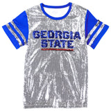 Big Boy Headgear Georgia State Panthers S8 Womens Sequin Tee [White]