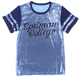 Big Boy Headgear Spelman Jaguars S8 Womens Sequin Tee [Sky Blue]