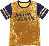 Big Boy Headgear Johnson C. Smith Golden Bulls S8 Womens Sequin Tee [Gold]