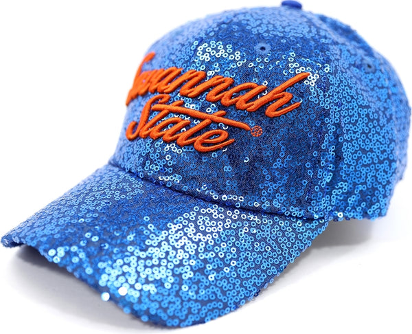 Big Boy Savannah State Tigers S141 Ladies Sequins Cap [Royal Blue]