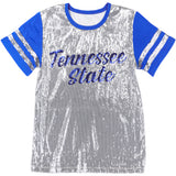 Big Boy Headgear Tennessee State Tigers S8 Womens Sequin Tee [White]