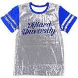 Big Boy Headgear Dillard Bleu Devils S8 Womens Sequin Tee [Royal Blue]