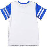 Big Boy Headgear Dillard Bleu Devils S8 Womens Sequin Tee [Royal Blue]