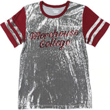 Big Boy Headgear Morehouse Maroon Tigers S8 Womens Sequin Tee [Grey]