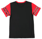 Big Boy Headgear Clark Atlanta Panthers S8 Womens Sequin Tee [Black]