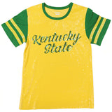 Big Boy Headgear Kentucky State Thorobreds S8 Womens Sequin Tee [Gold]
