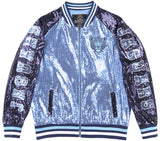Big Boy Headgear Spelman Jaguars S6 Womens Sequin Jacket [Sky Blue]