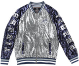 Big Boy Headgear Jackson State Tigers S6 Womens Sequin Jacket [Silver]