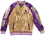 Big Boy Headgear Alcorn State Braves S6 Womens Sequin Jacket [Gold]