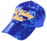 Big Boy Headgear Fort Valley State Wildcats S146 Womens Sequin Cap [Royal Blue]