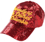 Big Boy Headgear District Of Columbia Firebirds S146 Womens Sequin Cap [Crimson]