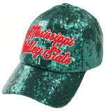 Big Boy Headgear Mississippi Valley State Delta Devils S146 Womens Sequin Cap [Green]