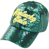 Big Boy Headgear Kentucky State Thorobreds S146 Womens Sequin Cap [Green]