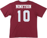 Big Boy Headgear North Carolina Central Eagles S1 Womens Loose Fit V-Neck Short Sleeve Tee [Maroon]