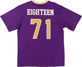 Big Boy Headgear Alcorn State Braves S1 Womens Loose Fit V-Neck Short Sleeve Tee [Purple]