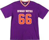 Big Boy Headgear Edward Waters Tigers S1 Womens Loose Fit V-Neck Short Sleeve Tee [Purple]