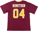 Big Boy Headgear Bethune-Cookman Wildcats S1 Womens Loose Fit V-Neck Short Sleeve Tee [Crimson]