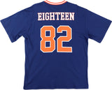 Big Boy Headgear Virginia State Trojans S1 Womens Loose Fit V-Neck Short Sleeve Tee [Navy Blue]