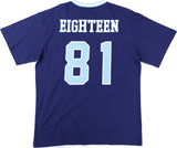 Big Boy Headgear Spelman Jaguars S1 Womens Loose Fit V-Neck Short Sleeve Tee [Navy Blue]