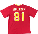 Big Boy Headgear Tuskegee Golden Tigers S1 Womens Loose Fit V-Neck Short Sleeve Tee [Crimson]