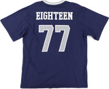 Big Boy Headgear Jackson State Tigers S1 Womens Loose Fit V-Neck Short Sleeve Tee [Navy Blue]