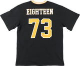 Big Boy Headgear Arkansas At Pine Bluff Golden Lions S1 Womens Loose Fit V-Neck Short Sleeve Tee [Black]