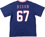 Big Boy Headgear Howard Bison S1 Womens Loose Fit V-Neck Short Sleeve Tee [Navy Blue]