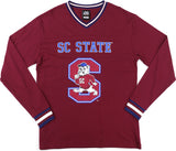 Big Boy Headgear South Carolina State Bulldogs S1 Womens Football Long Sleeve Jersey Tee [Maroon]