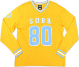 Big Boy Headgear Southern Jaguars S1 Womens Football Long Sleeve Jersey Tee [Gold]