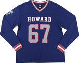 Big Boy Headgear Howard Bison S1 Womens Football Long Sleeve Jersey Tee [Navy Blue]