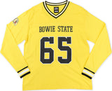 Big Boy Headgear Bowie State Bulldogs S1 Womens Football Long Sleeve Jersey Tee [Gold]