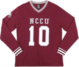 Big Boy Headgear North Carolina Central Eagles S1 Womens Football Long Sleeve Jersey Tee [Maroon]