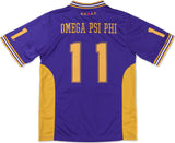 Big Boy Headgear Omega Psi Phi Divine 9 S17 Mens Football Jersey [Purple]