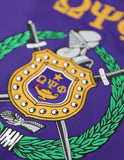 Big Boy Headgear Omega Psi Phi Divine 9 S17 Mens Football Jersey [Purple]