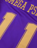 Big Boy Headgear Omega Psi Phi Divine 9 S17 Mens Football Jersey [Purple]