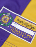 Big Boy Headgear Omega Psi Phi Divine 9 S17 Mens Football Jersey [Purple]