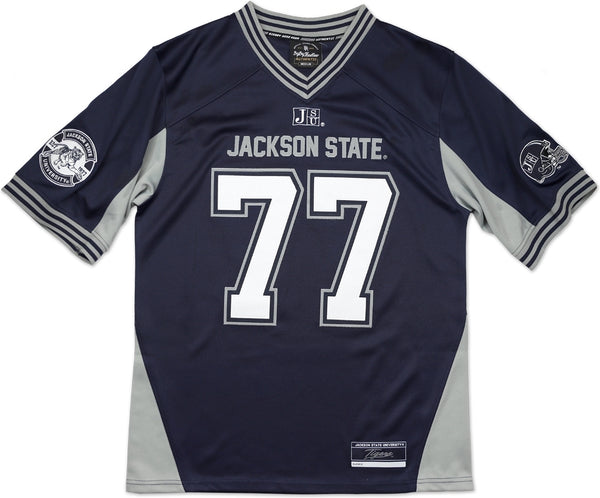 Big Boy Jackson State Tigers S11 Mens Football Jersey [Navy Blue]