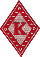Kappa Alpha Psi K-Diamond Iron-On Patch [Red]
