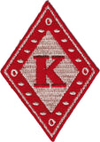 Kappa Alpha Psi K-Diamond Iron-On Patch [Red]