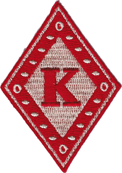 Kappa Alpha Psi K-Diamond Iron-On Patch [Red]