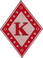 Kappa Alpha Psi K-Diamond Iron-On Patch [Red]