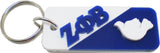 Zeta Phi Beta Dove Split Symbol Key Chain [White/Blue]