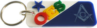Eastern Star + Mason Two Group Split Key Chain [White/Blue]