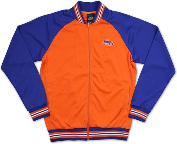 Big Boy Savannah State Tigers S3 Mens Jogging Suit Jacket [Orange]