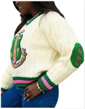 Buffalo Dallas Alpha Kappa Alpha V-Neck Sweater [Alabaster]